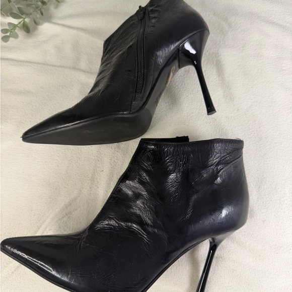 Le Château Luxe Black Leather Stiletto Ankle Boots Made in Italy Size 38 - Picture 12 of 14